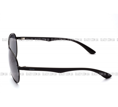 Чоловічі polarized окуляри INVU B1615 A авіатори в чорною матовою